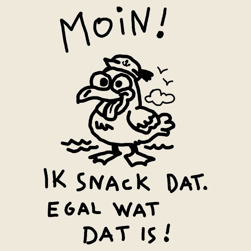 Moin Dämliche Möwe Witzig Kinder Motiv 