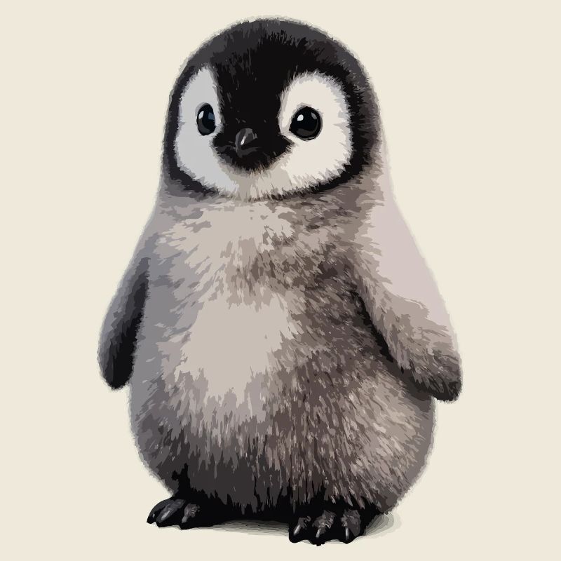 Illustration du poussin de pingouin doux