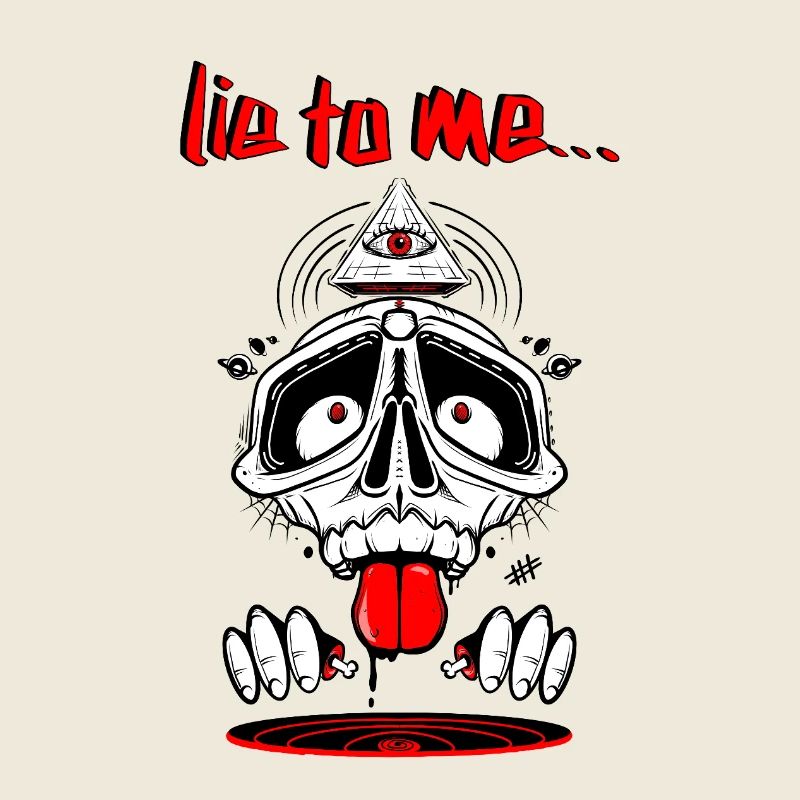 Mysterious skull with triangle