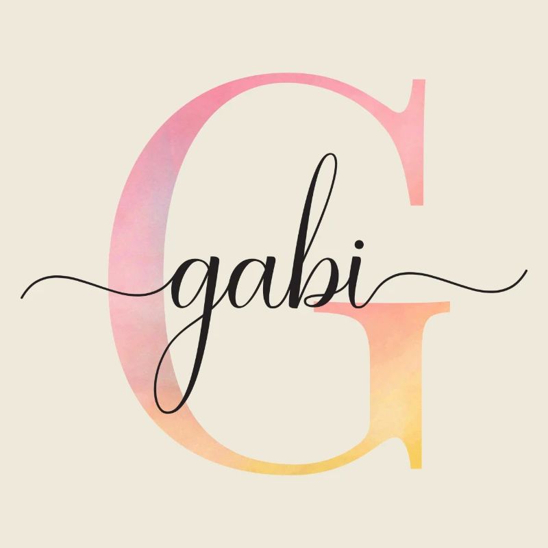 G | Monogram | Name | Gabi |Watercolor