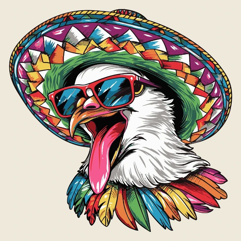 Taube Vogel Comic Lustig Sombrero