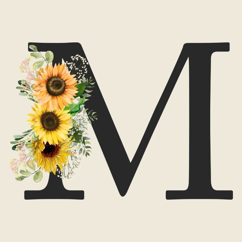 M Monogramm Sonnenblumen