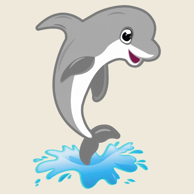 Springender süßer Delfin