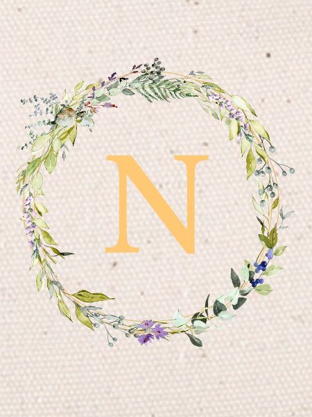 N Monogramm Eukalyptus-Kranz