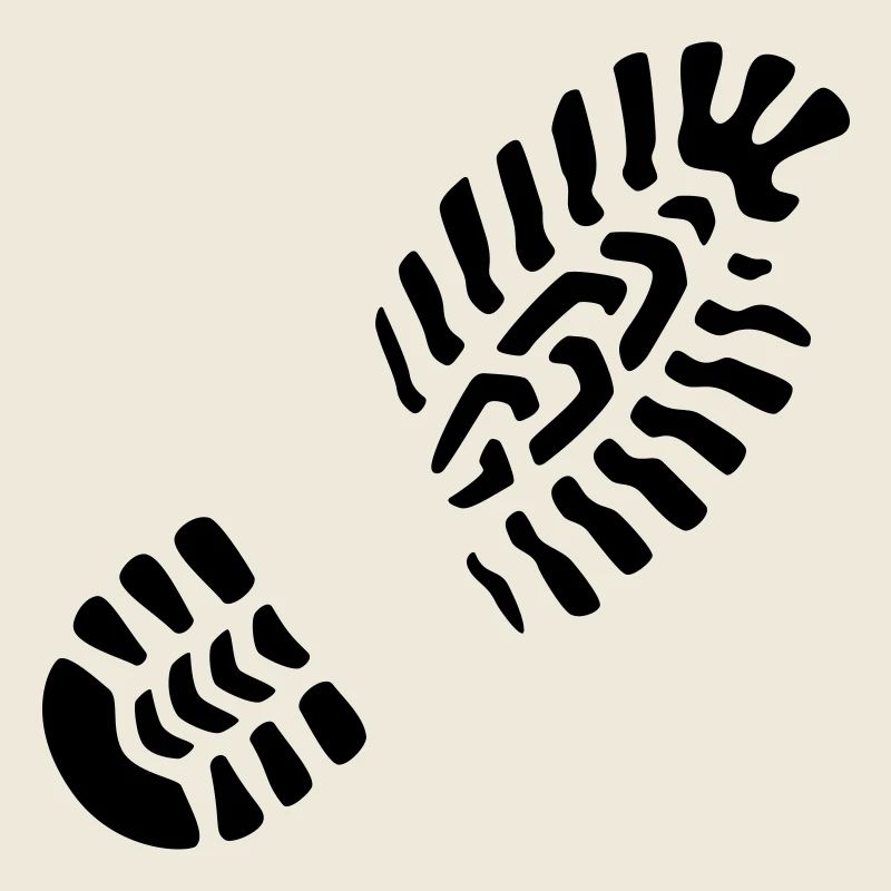 Footprint right / Fußabdruck rechts