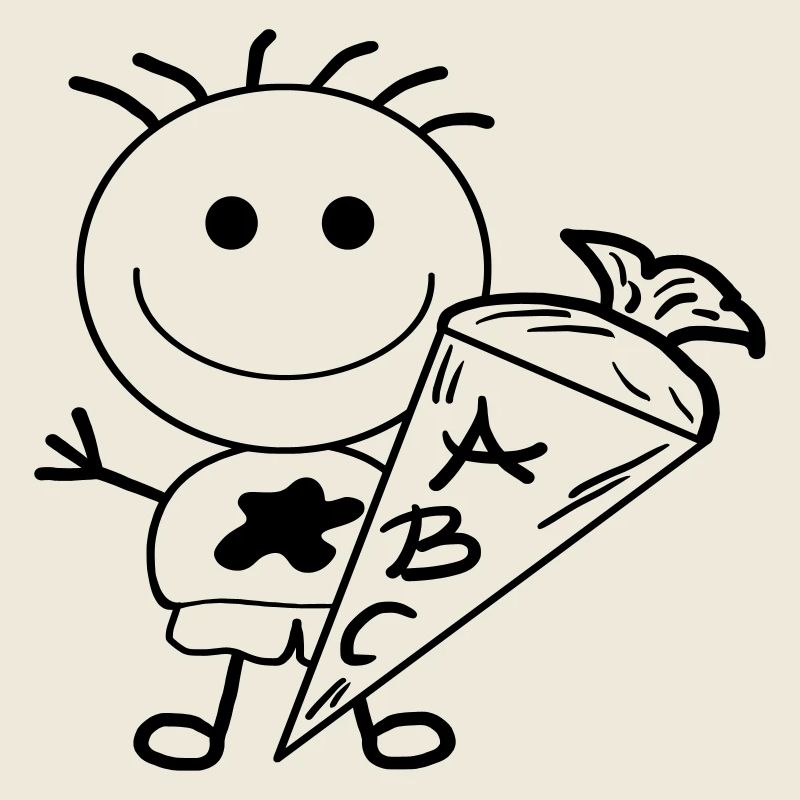 Schulkind Strichmännchen