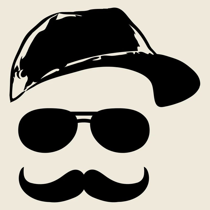 Gesicht mit Schnurrbart