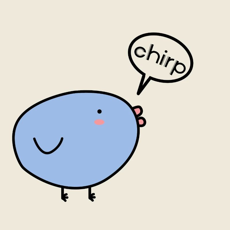 bande dessinée d'oiseaux Chirp