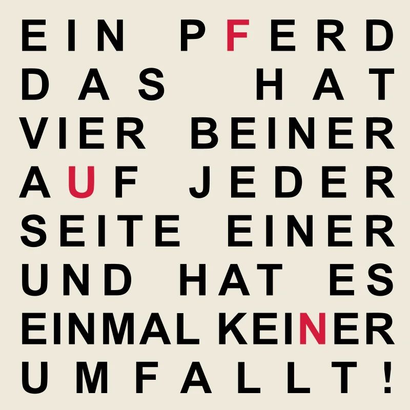 Ein Pferd, das hat vier Beiner