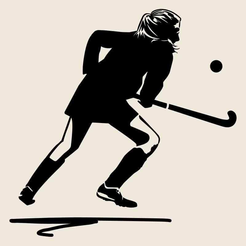 Joueuse de hockey sur le terrain
