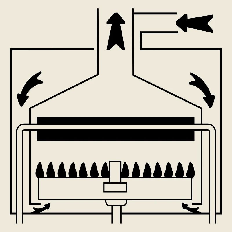 Boiler with a sealed chamber