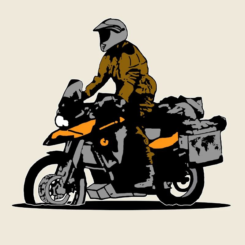 offroad motorcycle rider in action