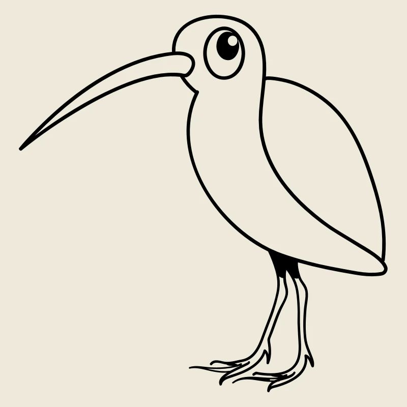Snipe bird animal cute funny design