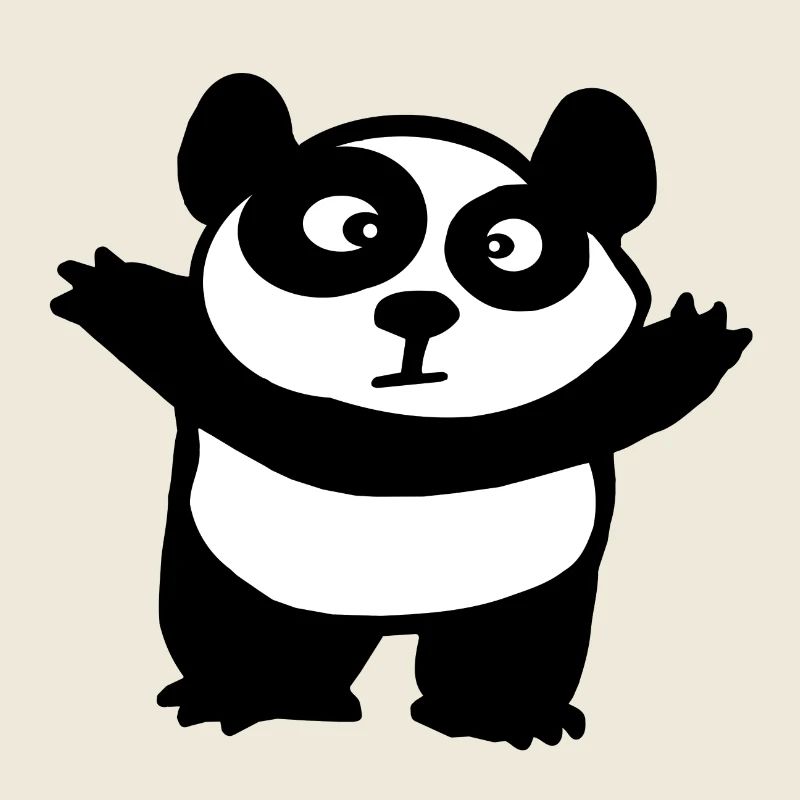 dessin panda mignon enfant bébé fun drôle animal
