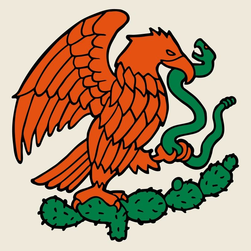 mexico aigle serpent cactus Mexique mexicain