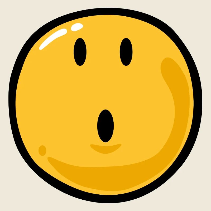 Smiley surprised