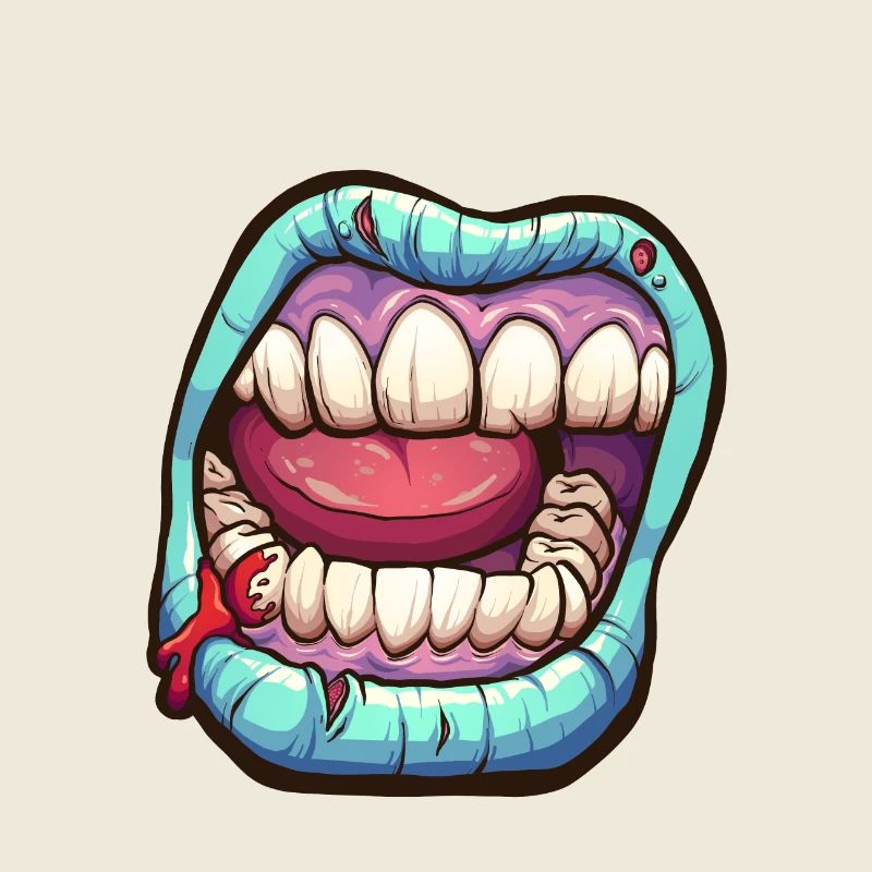 Teeth Teeth Zombie Mask Face Mask