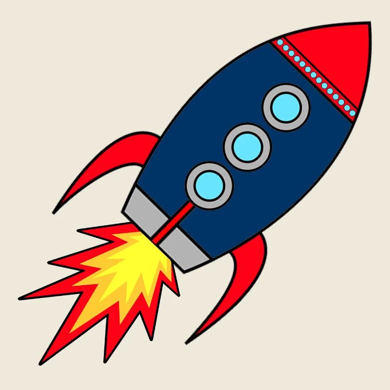 Rakete Startup * Raumschiff * Astronaut * Sterne