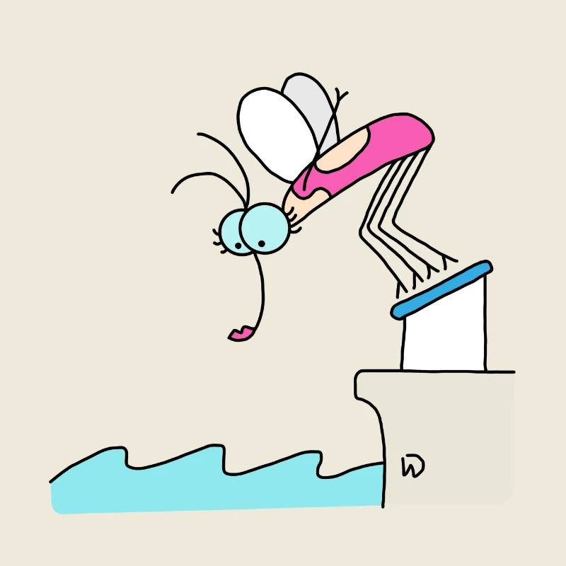 Djenne Wana going for a swim