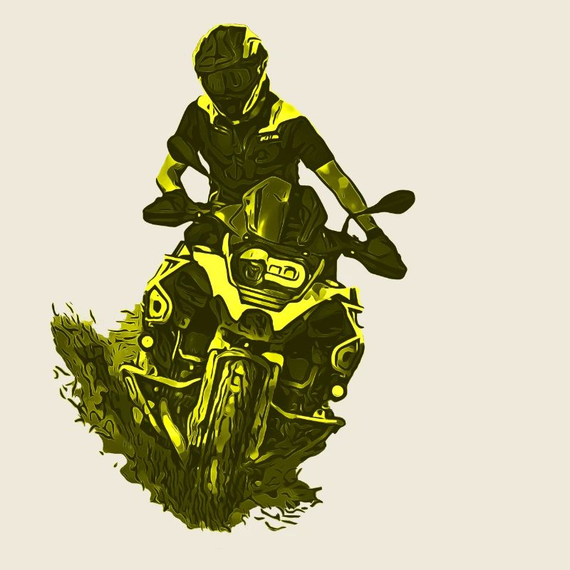 Motocross jaune