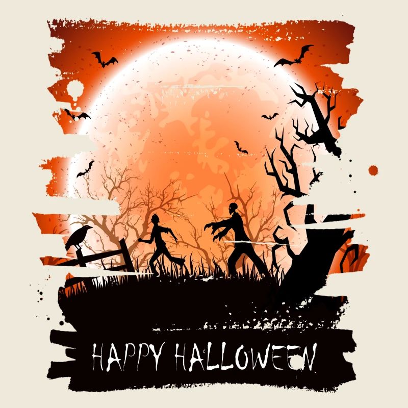 Halloween gruselige Hexe Horror Geist Monster