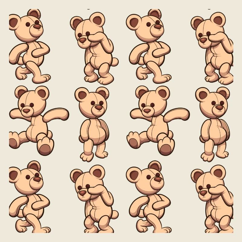 Dessin animé Teddy Bear Pattern