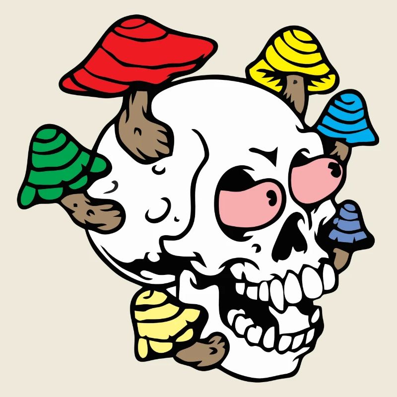 Trippy Skull Psychedelic