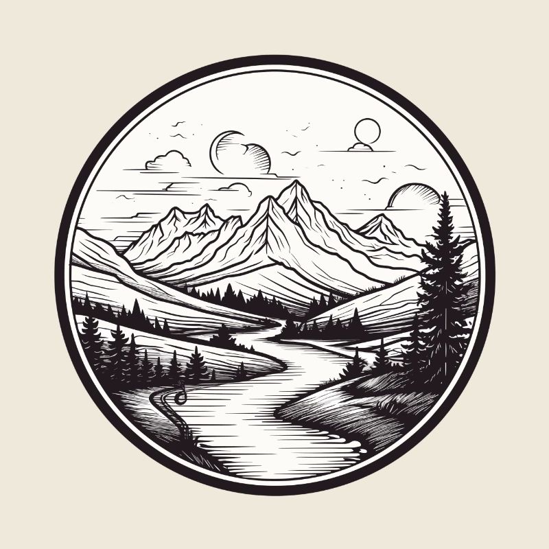 Landschaft Emblem