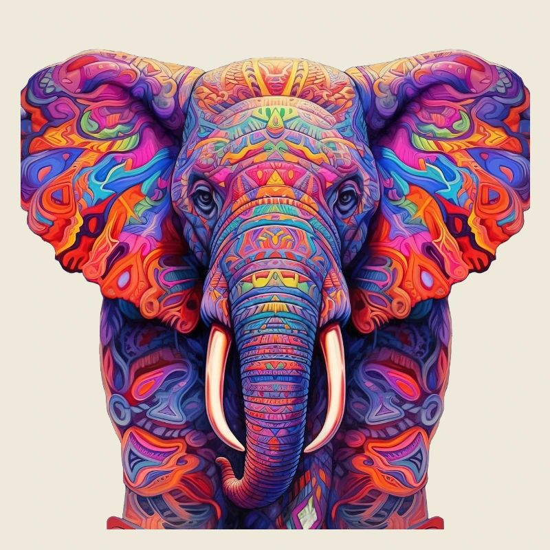 Eléphant psychédélique
