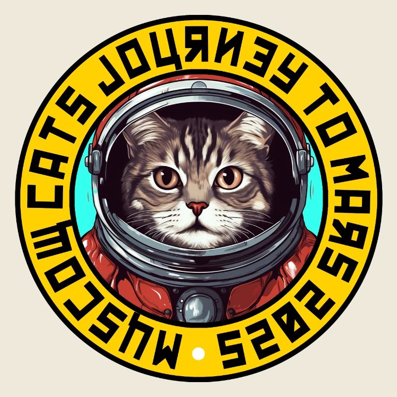 Astronaut Cat Logo 3 - Soviet