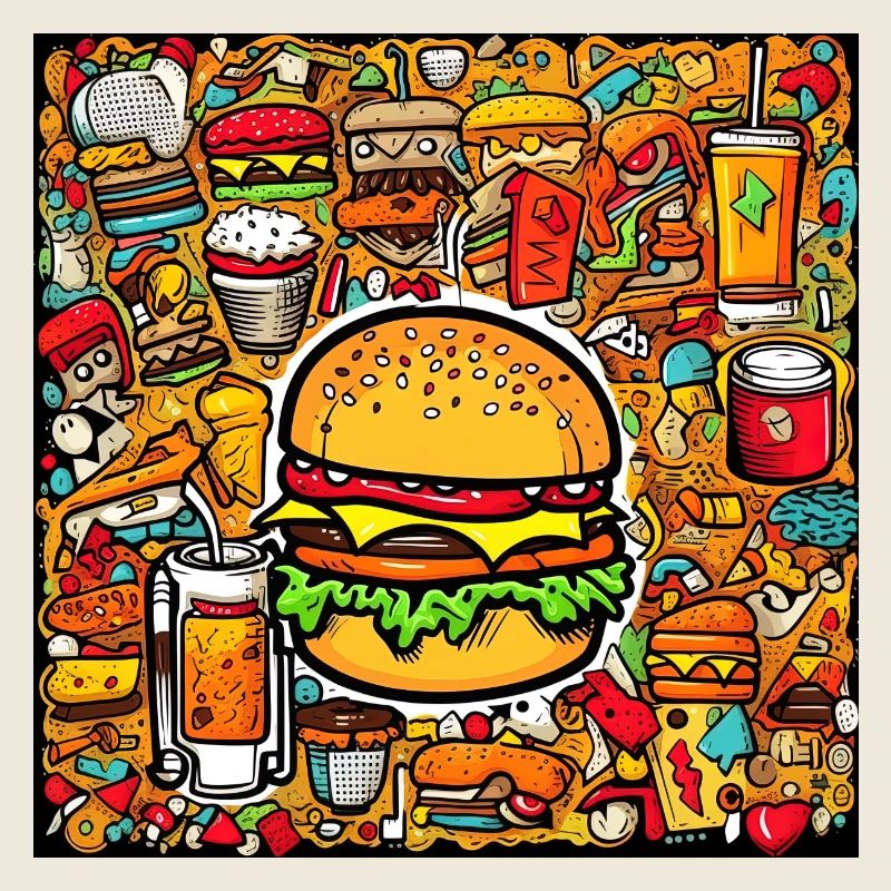 Burger multi motif
