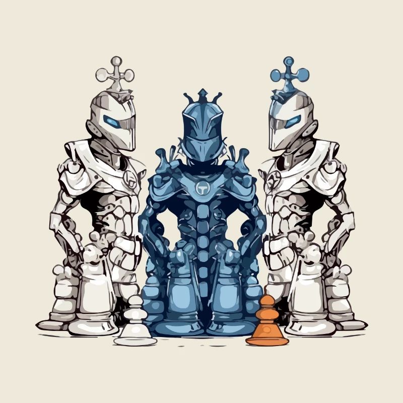 Futuristische Schachfiguren