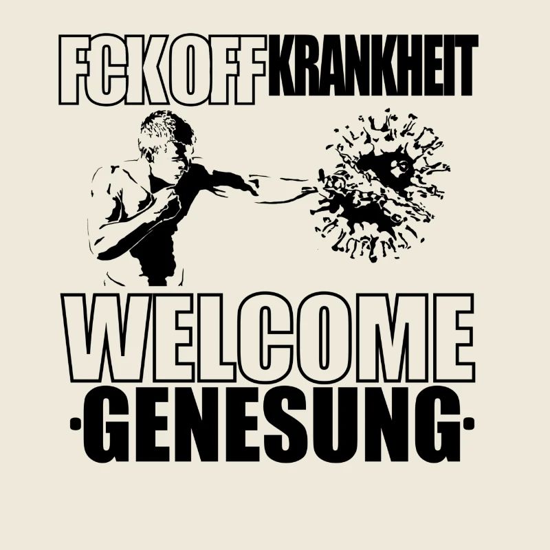 Welcome Genesung Schwarz-Weiß