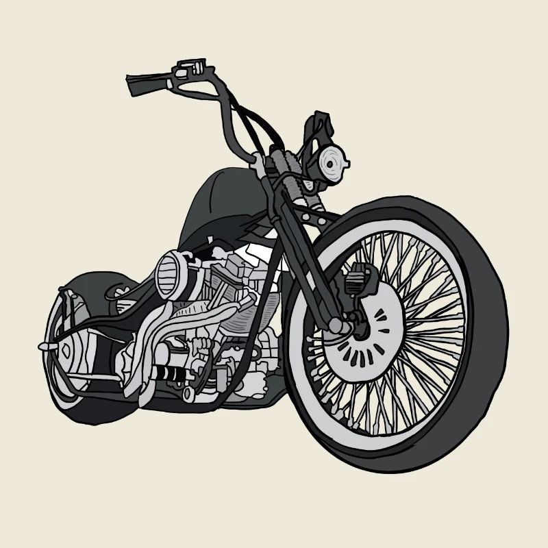 Schwarzer Chopper Grafik