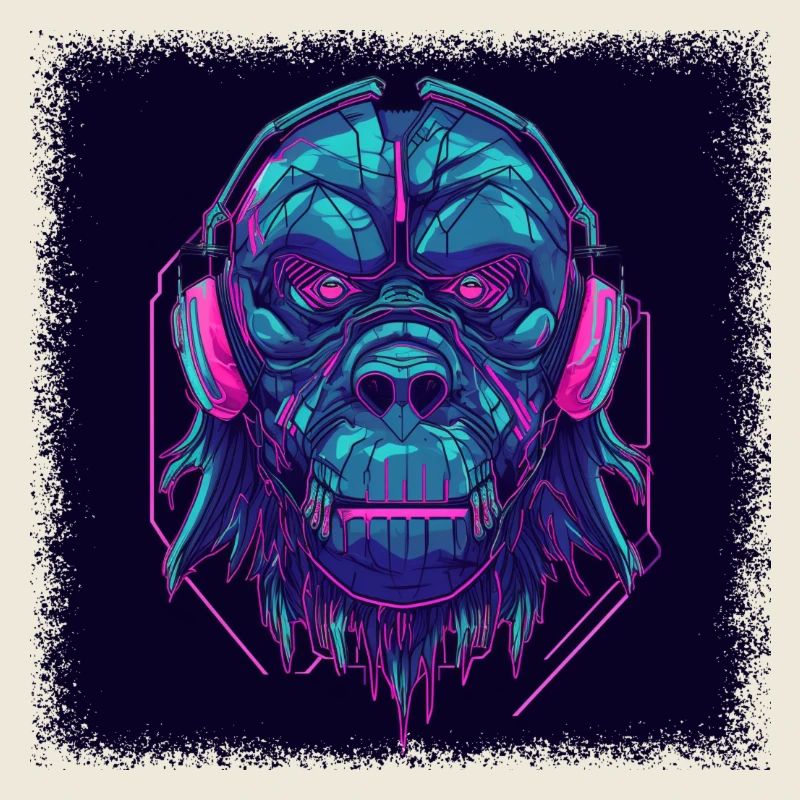 birthday monkey ape gift happy statement bday