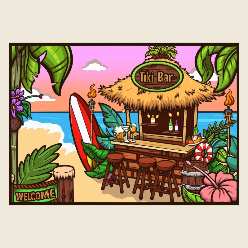 Tiki-Bar-Hintergrund