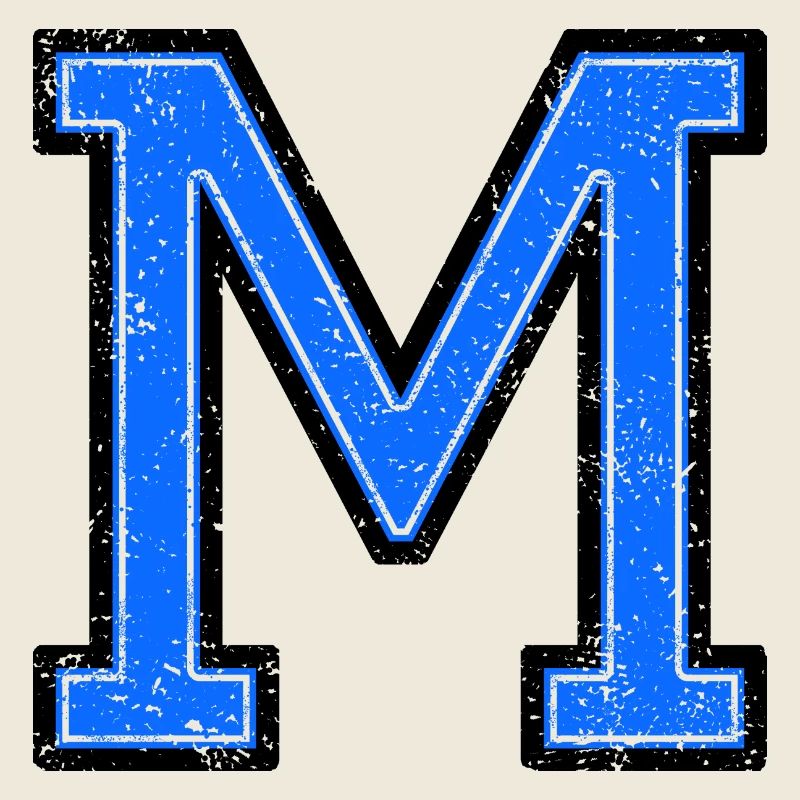 M - Buchstabe / College Style