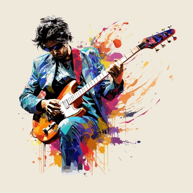 Le guitariste coloré