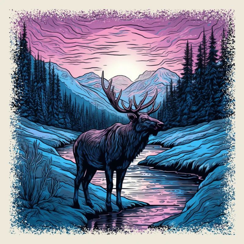 color bird statement sayings gift idea nature deer
