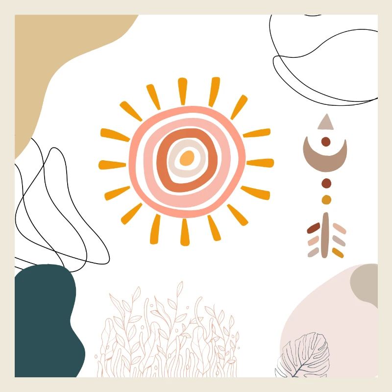 Summer Fern Simple Modern boho art