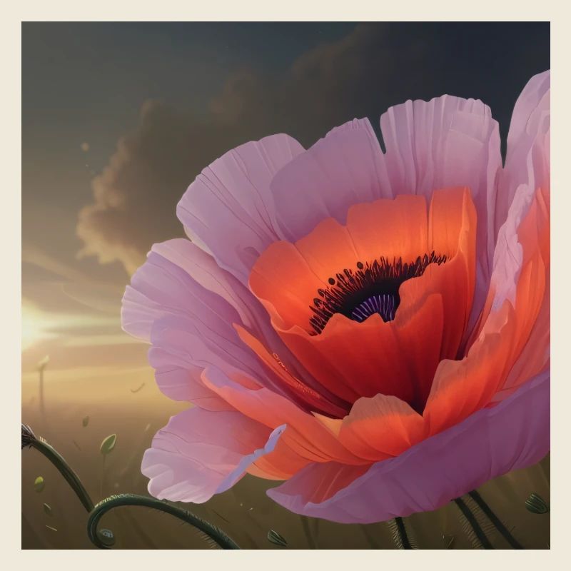 Poppy in the evening light