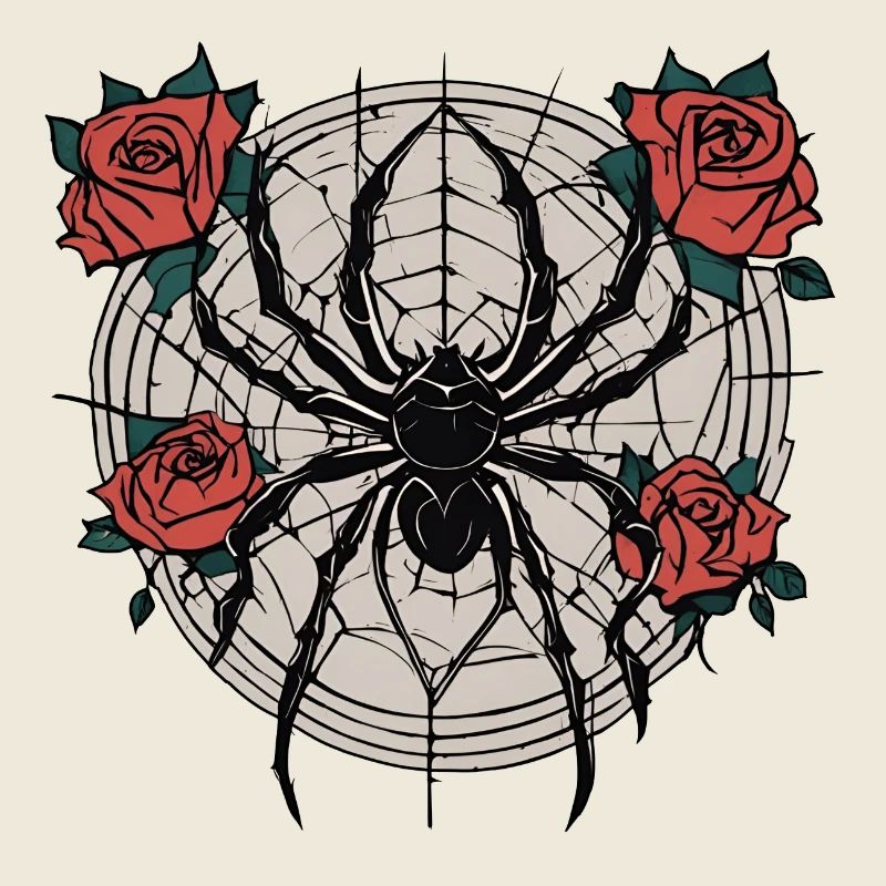 Spinne / Netz / Haustier / Kriechtier / Achtbeiner