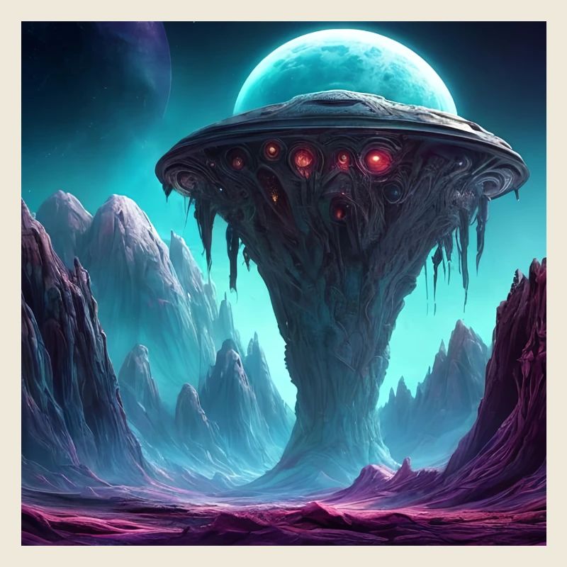 Epic Extraterrestrial Spaceship on Alien Planet