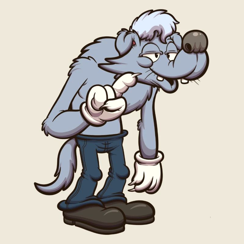 Mignon loup-garou gris