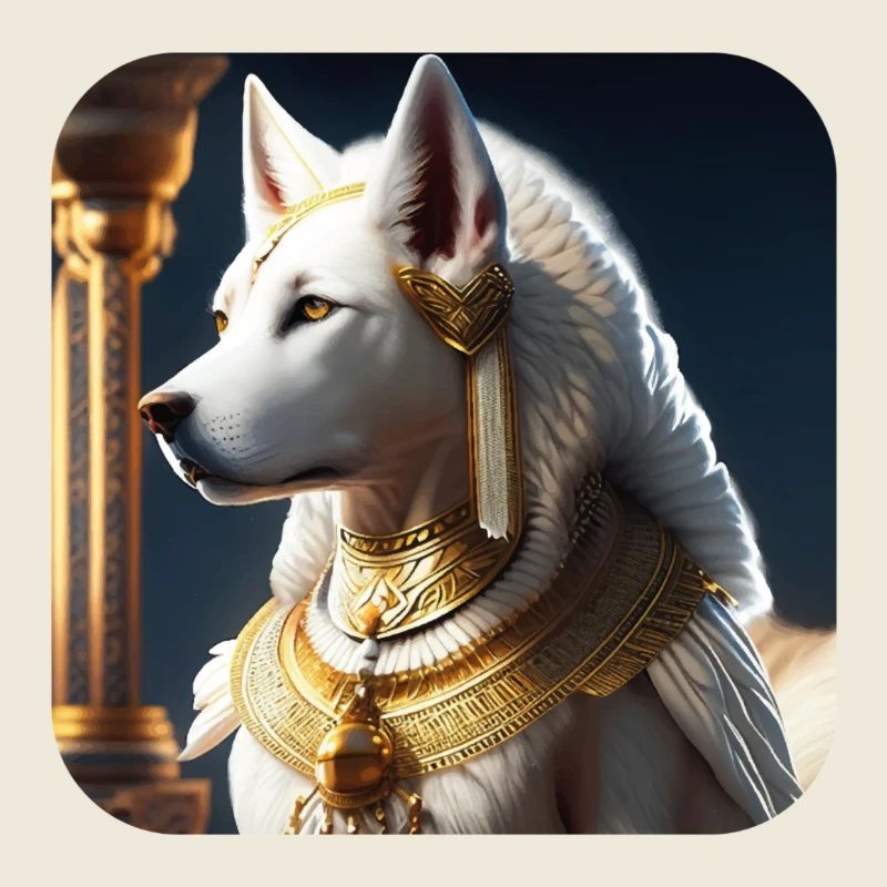 Weißer Schweizer Schäferhund als ägyptischer Prinz