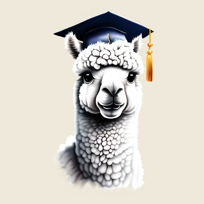 Bachelor Schulabschluss Alpaka Studium Absolvent