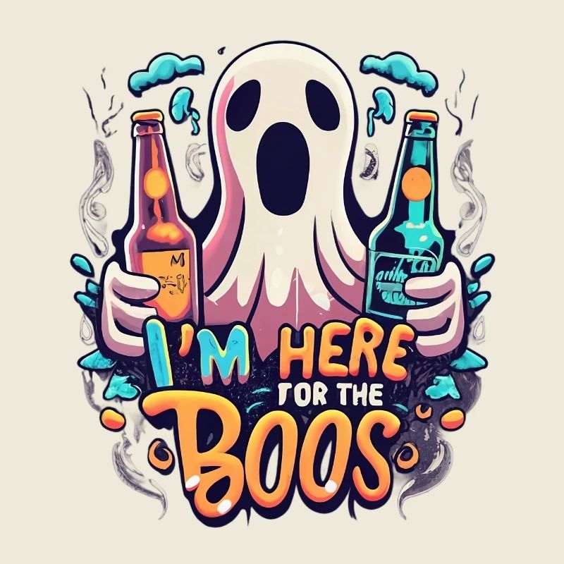 Halloween: Ghost design avec drôle de dicton