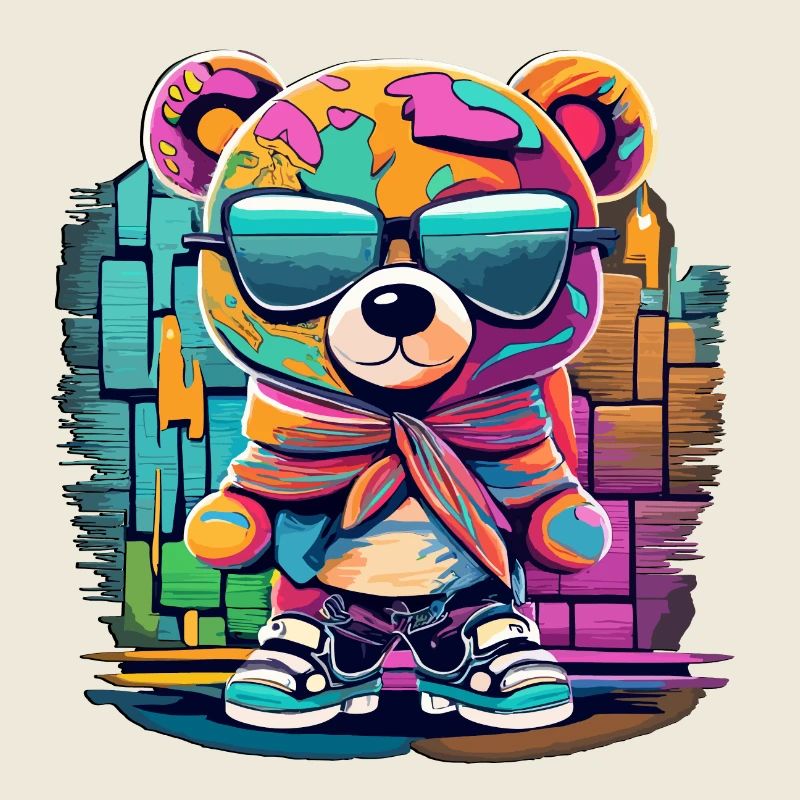 Grafitti teddy bear