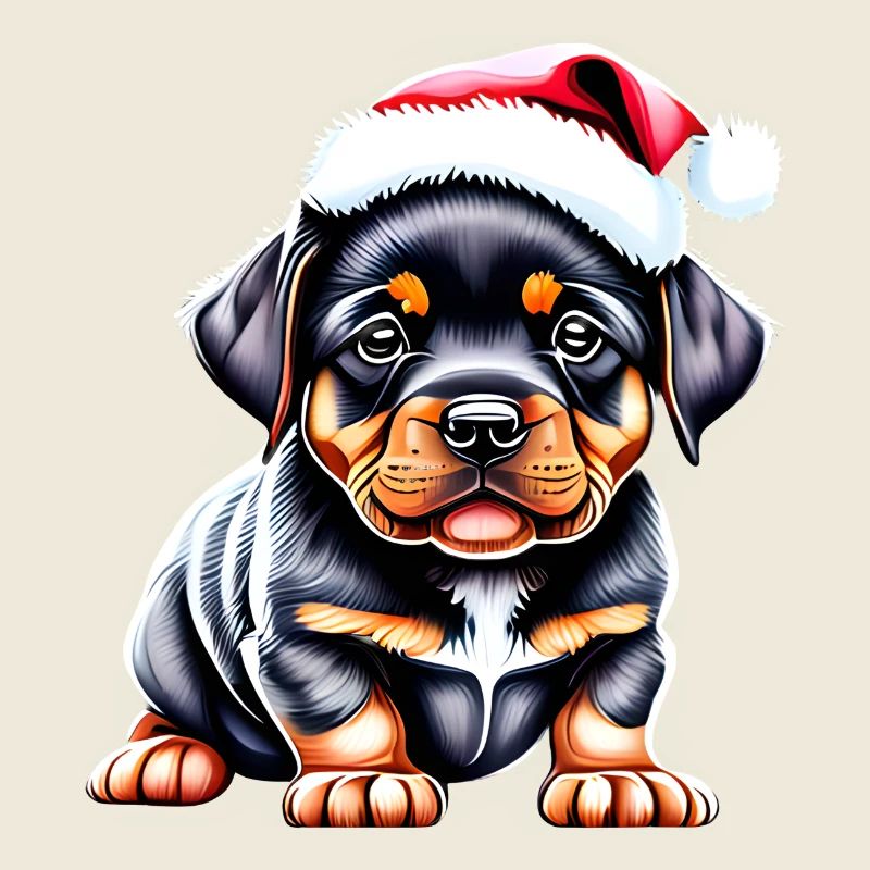 Chiot Rottweiler Noël Chiens Chien