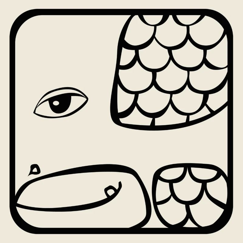 5 Kin Maya Serpent BLK